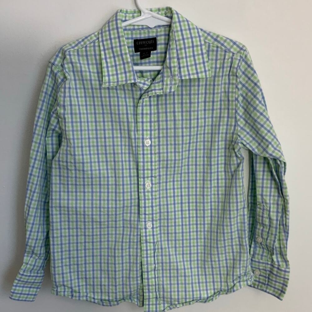 Crewcuts Thompson Button‎ down Plaid shirts size 6/7